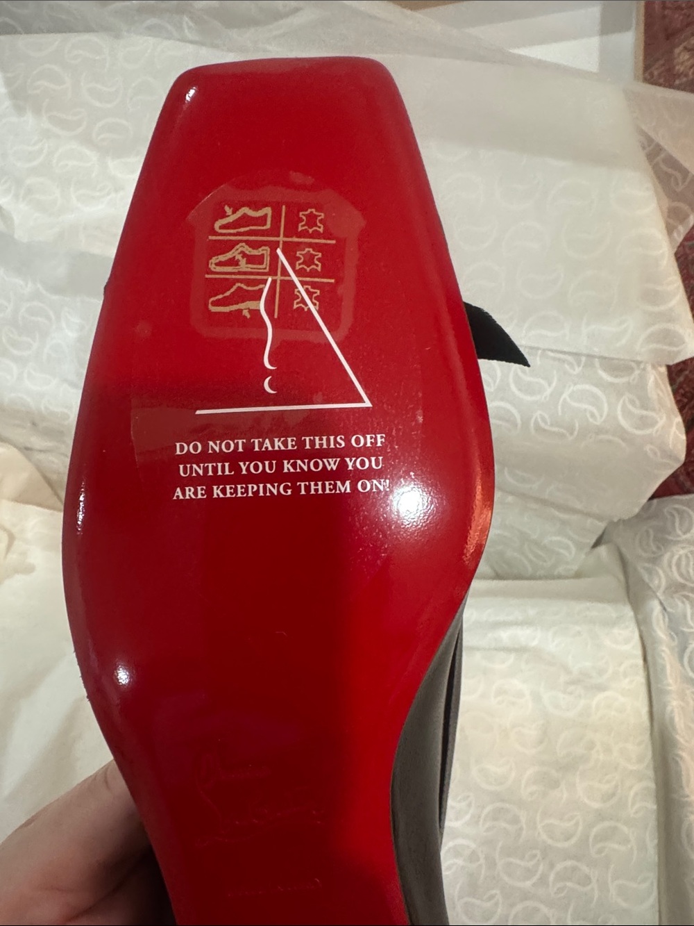 Christian Louboutin/Black Leather Bow Ballet 30mm pumps/“Mamaflirt”/US 7/NIB!!!! - Picture 7 of 16